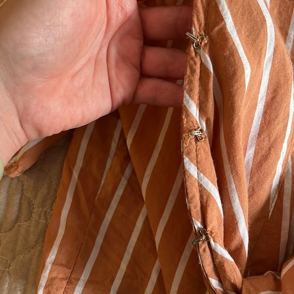 Amuse society orange striped tie top - Picture 5 of 8